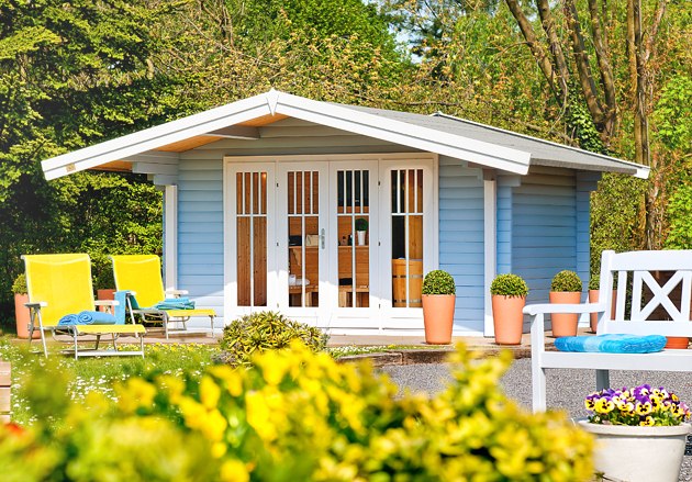 Gartenhaus R15 Saunahaus Außenansicht