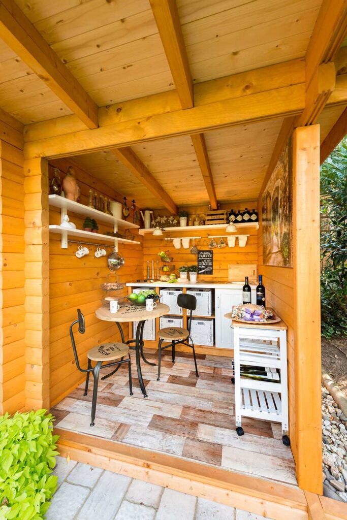 Gerätehaus Lounge mini Einrichtungsbeispiel