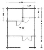 Grundriss Ferienhaus 22
