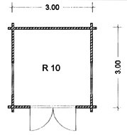 Grundriss Gartenhaus R10