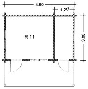 Grundriss Gartenhaus R11