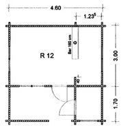 Grundriss Gartenhaus R12