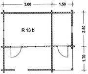 Grundriss Gartenhaus R13b