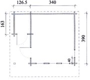 Grundriss Gartenhaus R14