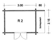 Grundriss Gartenhaus R2