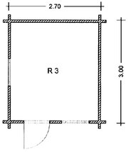 Grundriss Gartenhaus R3