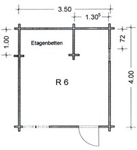 Grundriss Gartenhaus R6