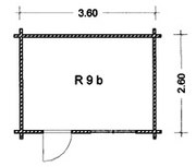 Grundriss Gartenhaus R9b