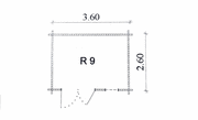 Grundriss Gartenhaus R9a