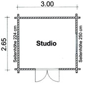 Grundriss Gerätehaus Studio