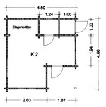 Grundriss Kleingartenhaus K2